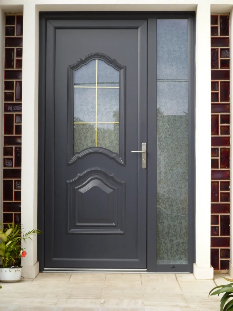 Porte traditionnelle PVC plaxé - Angers par Renov'fermetures